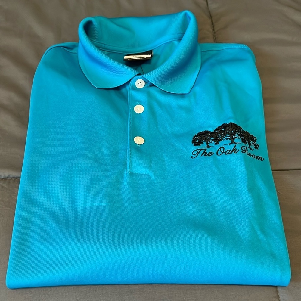 Nike Golf Oak Room Embroidered Polo Size XL Blue